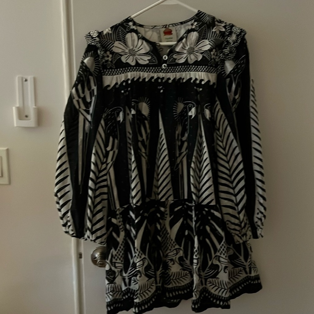 FARM Rio Black and White Mini Dress